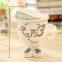 promotional gift navy ceramic water tea milk coffee cup mug with handle and lid