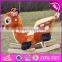 2017 new design lovely plush deer toddlers wooden rocking animals W16D074