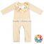 Children Jumpsuit Cotton Rompers With Ruffles On The Back And Bib On The Front Wholesale Long Newborn White Romper Clothes