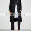 Wholesale Ladies Apparel Front Patch Pockets Black Wool Blend Jacket(DQE0354C)