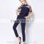  lady dark navy blue fashion detachable pants low price