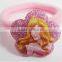 Children hair accessories cartoon princess pattern rubber band 2015 purple hair tie