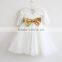 Floor-Length Light Lvory Flower Girl Dress Tulle Lace Fabric Baby Party Dress Gown