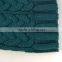 Myfur Teal Green Large Animal Raccoon Fur Bobble Crochet Hat and Cap