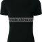 Custom Women Pure Black Plain Short Sleeve T-Shirts,Oem Cotton Blank Plain T Shirts for women