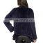 SJ460-02 Hot Sale Rabbit Knitted Fur Sweater Cardigan Australia Design