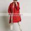 Orange color dolphin hem ladies anorak,fashion woman jacket, hoody jacket fashion