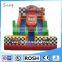 Commercial inflatable slide decorated with cars for Kids and Adults Amusement