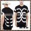 rubber printing body bones mens 100%cotton jersey t-shirts short sleeve custom