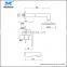 Hot sale rain shower with chrome plated wall mounted rain shower faucet set