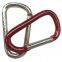 Hot Selling Swivel Spring Snap Hook D Type With Key Ring Colorful Aluminum Snap Hook