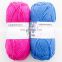 8 ply solid dyed cotton and acrylic blend crochet yarn