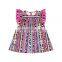 Sunflower Cheetah Floral Summer  Dress For Girls Baby Dress Designs