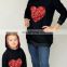 Sequin Love Sweaters Mother Daughter Matching Sweatshirts Mommy and Me Clothes Family Look Mom Baby Women Girls Hoodies Outfits