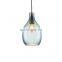 Zhongshan modern blue amber glass chandelier pendant lighting for livingroom