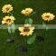 Garden decoration sunflower ROAD Application LED  Solar panel Lamps for yard lawn path