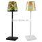 Waterproof IP54 LED Rechargeable Battery Outdoor Table Lamp American Style Hotel Decorative Tiffany Lamps