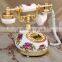 Decorative Porcelain Retro Corded Telephone Analog Antique Telephone