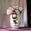 Creative Modern Simple Fashion White Gild Ceramic Flower Vase For Living Room Decor