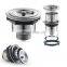Bronze Siphon Pop Up Plug Bathtub Drain With Overflow Bathroom Waste Basket Bottle Trap 32mm Chrome