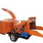 Industrial garden tree branch shredder wood chipper tractor gasoline wood powder part mobile crusher
