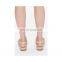 Attractive design with different colors women ankle strap wedges heel platform sandals shoes(sandalias mujer)
