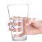 16oz customized logo printing food grade pint handmade metal bullet stuck in glass for gift