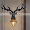 Nordic Antlers Wall Lamp Home Decor Retro Art Deer Head Wall Light Living Room Bedroom Aisle Background Wall Sconce Lighting