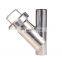 SS304 sanitary stainless steel y type strainer industrial filter weld connection