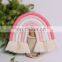 Fashion Wall Murals Woven Macrame Rain Bow Wall Hangings Tassel Decoration Rain bow Tapestry For Modern Home Decor Deco Maison