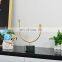 High Quality INS Nordic Kandelaar Marble Candle Jar Gold Candlestick Tapered Candle Holder Candlestick Decoration Home Decor