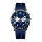 New Design sport watch chronograph silicone band blue waterproof  watch brands luxury wrist watches for men