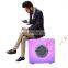 rechargeable cordless Portable plastic music speaker with led lighting Mini Speakers cube chair led sound speaker lamp