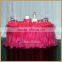 TC012K well-made luxurious organza ruffle table skirting for wedding