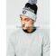 High quality mens knitted beanie hat with a ball