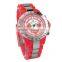 FT1323_RD Cheapest colorful PC band two tone Japan movement stainless steel watch