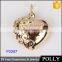 fashion hollow heart pendant 14k gold jewelry christmas best gift