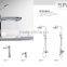Popular chrome brass wall mounted bath shower set faucet