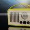 2016 Hot Sale Portable Leather Vintage Radio Wooden Alarm Clock Retro Radio