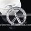 Car Cartoon Creative Peace Sign Logo Peugeot Alloy Crystal Key Chain Bag Hangings