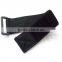 Adjustable rubber double side adhesive hook and loop strap