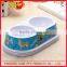 Factory sale personalized cheap plastic pet feeder double dog bowl