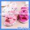 HOGIFT New arrival summer pink bow-knot diamond sandals with soft sole for child and baby girl