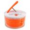 2016 hot selling food contact safe plastic salad tools salad spinner salad dryer with slicer and blade