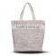 Casual Style Nature Fibre Linen Cotton Bird Embroidery Canvas Women Tote Bag