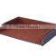 wholesale wooden faux leather filing trays/A4 paper trays/office paper tray