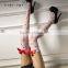 sexy cute over the knee socks red white bowknot women young girls socks cheap