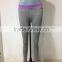 Santic wholesale gym wear sublimation print yoga pants contrast waistband leggings