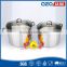 Slip resistant new design mirror polishing capsuled bottom cooking pot set