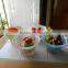 small black colored glass dessert bowls